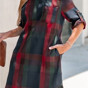 CUPSHE Plaid shirt dress - XL